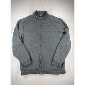 Calvin Klein Full Zip Sweatshirt Mens Fleece Mock Neck Heather Grey XL